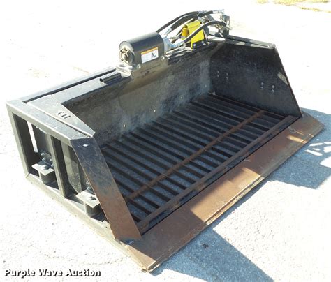 rock screening bucket for skid steer|skid steer vibrating screening bucket.